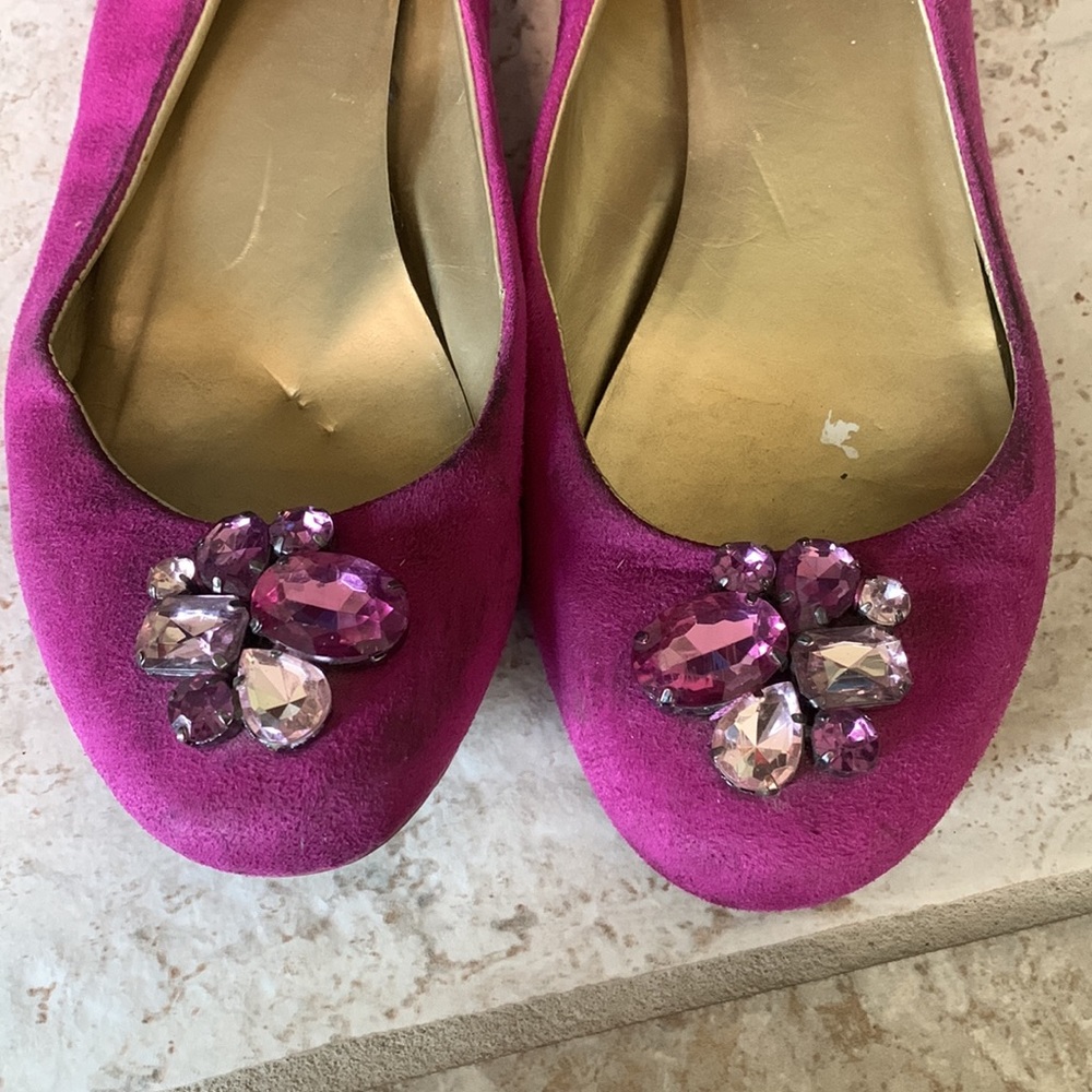 Mossimo Pink Magenta Bling Jewel Rhinestone Flats - Picture 2 of 4